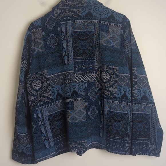 American Vintage Tapestry Patchwork Print Jacket Chore Jacket Women's Size PXL - Picture 11 of 12